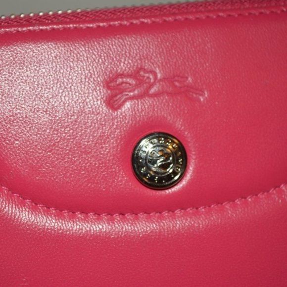Longchamp Pink Leather Zip Around Wallet – Classic Organizer - Picture 16 of 16